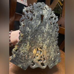 Antique Dragon Carved Nephrite Statue Pendant size11